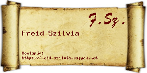 Freid Szilvia névjegykártya